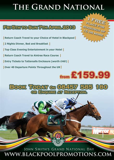 Blackpool promotions grand national over and above 10% off park entry (online price) – 10% OFF Ripley’s Believe It or Not! – Preferential rates off corporate and personal venue hire